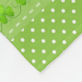 Couverture Polaire Vert, points et Shamrocks (Coin)