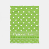 Couverture Polaire Vert, points et Shamrocks (Devant)