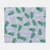 Couverture Polaire Vert pourpre Tropical Fern Botanique Printemps été (Devant (Horizontal))
