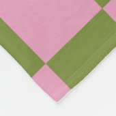 Couverture Polaire Vert rose À damiers En vichy Motif (Coin)