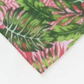 Couverture Polaire Vert rose Jungle tropicale Botanique (Coin)
