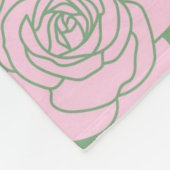 Couverture Polaire Vert rose Tropical Floral Botanique Printemps été (Coin)