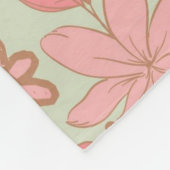 Couverture Polaire Vert rose Tropical Floral Botanique Printemps été (Coin)