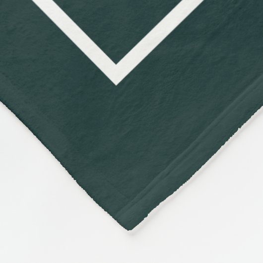 Couverture Polaire Vert rustique de pin de monogramme d'andouillers (Coin)