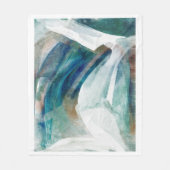 Couverture Polaire Vert Turquoise Abstrait (Devant)