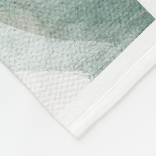 Couverture Polaire Vert Turquoise Abstrait (Coin)