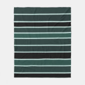 Couverture Polaire Verte, noir et blanc rayé (Devant)