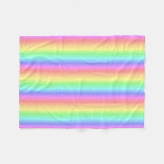 Couverture Polaire Verticale en pastel d'arc-en-ciel (Devant (Horizontal))