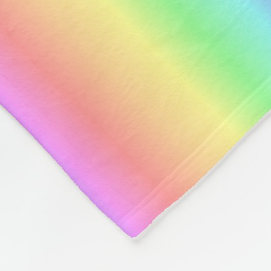 Couverture Polaire Verticale en pastel d'arc-en-ciel (Coin)