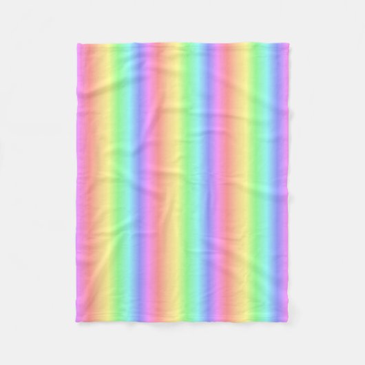 Couverture Polaire Verticale en pastel d'arc-en-ciel (Devant)