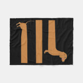 Couverture Polaire Very long Dachshund funny (Devant (Horizontal))