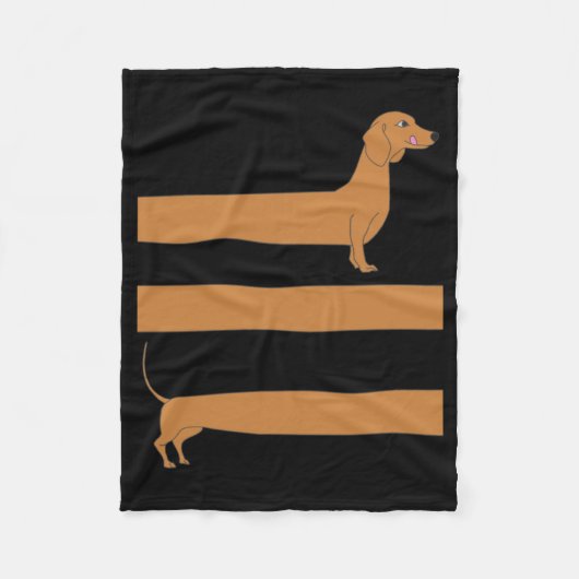 Couverture Polaire Very long Dachshund funny (Devant)