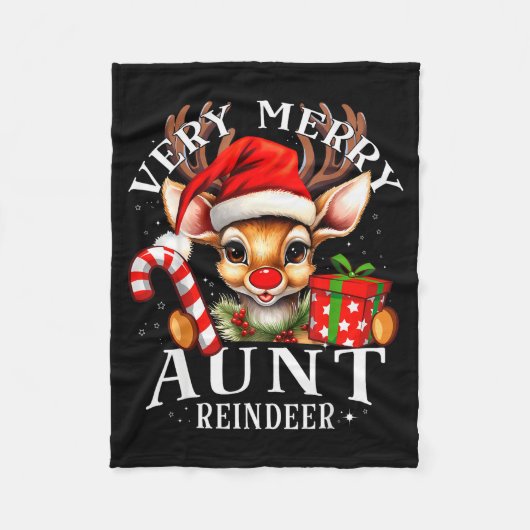 Couverture Polaire Very Merry Aunt Reindeer Matching Christmas (Devant)