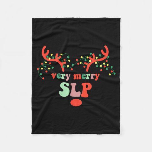 Couverture Polaire Very Merry Slp Reindeer Christmas Speech Therast X (Devant)