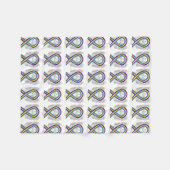 Couverture Polaire Vessie Cancer Ange Sensibilisation Ruban Soft Blan (Devant (Horizontal))