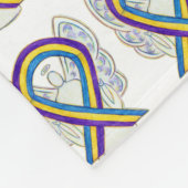 Couverture Polaire Vessie Cancer Ange Sensibilisation Ruban Soft Blan (Coin)