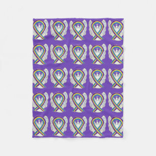 Couverture Polaire Vessie Cancer Sensibilisation Ruban Ange Couvertur