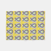 Couverture Polaire Vessie Cancer Sensibilisation Ruban Ange Couvertur (Devant (Horizontal))