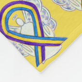 Couverture Polaire Vessie Cancer Sensibilisation Ruban Ange Couvertur (Coin)