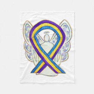 Couverture Polaire Vessie Cancer Sensibilisation Ruban Angel Soft Bla