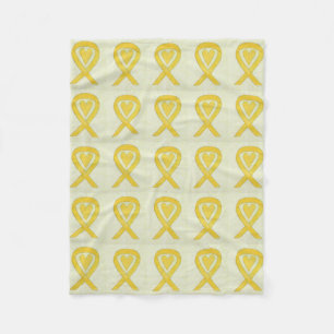 Couverture Polaire Vessie Cancer Sensibilisation Ruban Art Soft Blanc
