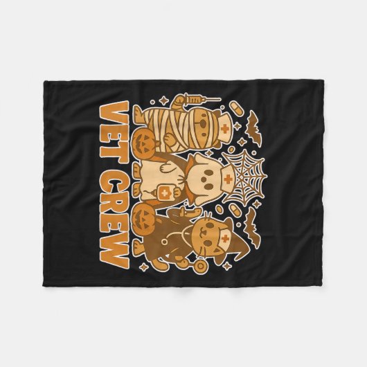 Couverture Polaire Vet Crew Costume Halloween Chien Chat Capybara Ani (Devant (Horizontal))
