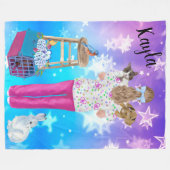 Couverture Polaire Vet Tech Personnalisé Chat, Chien, Oiseau, Lapin (Devant (Horizontal))