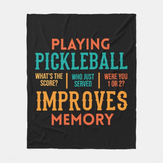 Couverture Polaire Vêtements Amateurs de Pickleball (Devant)