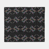 Couverture Polaire Vêtements de libellules (Devant (Horizontal))