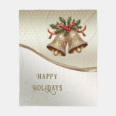 Couverture Polaire Vêtements de Noël Or Vacances Blanche polaire (Devant)