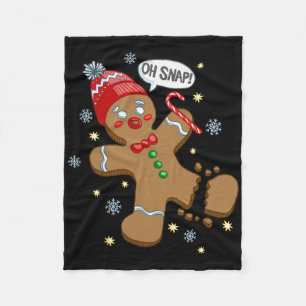 Couverture Polaire Vêtements de vacances tendance Gingerbread Man Oh