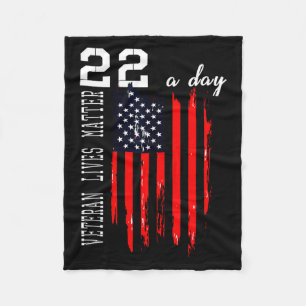 Couverture Polaire Vétéran Patriotique Minimaliste Vit 22 Jours