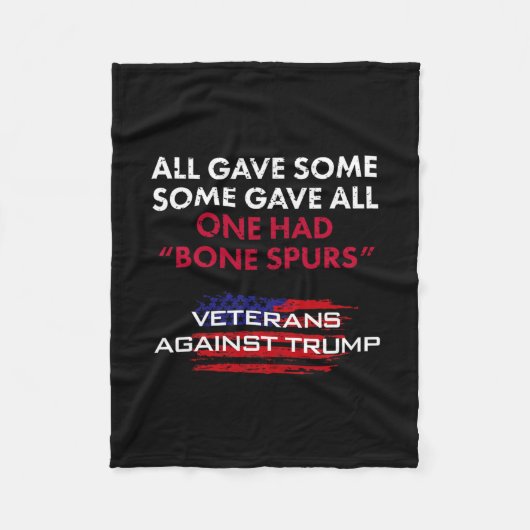 Couverture Polaire Veterans Anti-trump Draft Dodger Bone Spurs For Ve (Devant)