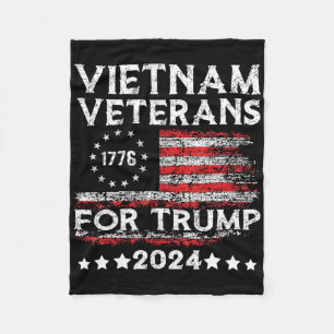 Couverture Polaire Vétérans du Vietnam pour Trump 2025 Drapeau améric