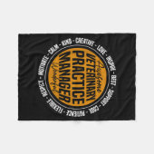 Couverture Polaire Veterinary Practice Manager Funny Vet Tech Week  (Devant (Horizontal))