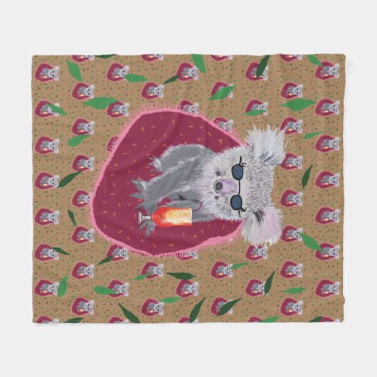 Couverture Polaire Vibe d'été de Koala Bear (Devant (Horizontal))