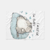 Couverture Polaire Vibes Chubby Chat Chill (Devant (Horizontal))