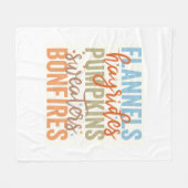 Couverture Polaire Vibes d'automne amusantes (Devant (Horizontal))