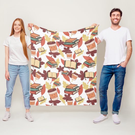 Couverture Polaire Vibes d'automne confortables Kawaii (En situation)