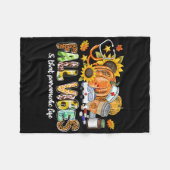 Couverture Polaire Vibes D'Automne Et Le Citrouille De Vie Paramédoni (Devant (Horizontal))