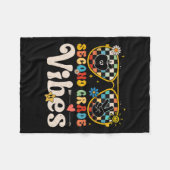 Couverture Polaire Vibes de 2e année Équipe Rétro 1er jour de Scho (Devant (Horizontal))