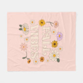 Couverture Polaire Vibes de automne roses (Devant (Horizontal))