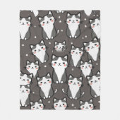 Couverture Polaire Vibes de chat mignonnes (Devant)