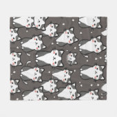 Couverture Polaire Vibes de chat mignonnes (Devant (Horizontal))