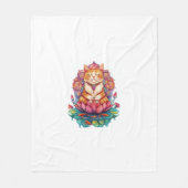 Couverture Polaire Vibes de chat Zen - Méditer Kitty Psychedelic (Devant)