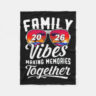 Couverture Polaire Vibes de famille 2026 Création de souvenirs Groupe