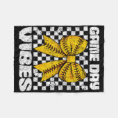 Couverture Polaire Vibes de jour de jeu Coquette Bow Softll Maman Sof (Devant (Horizontal))