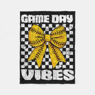 Couverture Polaire Vibes de jour de jeu Coquette Bow Softll Maman Sof