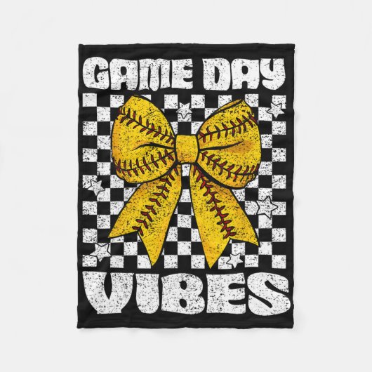 Couverture Polaire Vibes de jour de jeu Coquette Bow Softll Maman Sof (Devant)