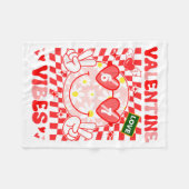 Couverture Polaire Vibes de la Saint-Valentin Groovy Joyeuse Saint-Va (Devant (Horizontal))